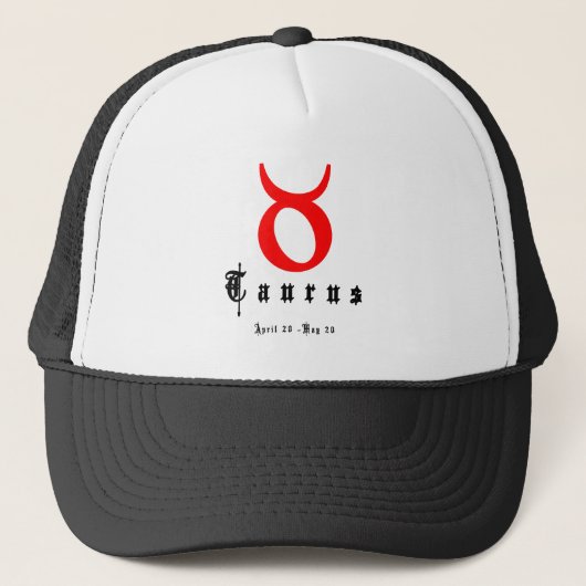TAURUS, 20. April - 20. Mai Truckerkappe (Vorderseite)