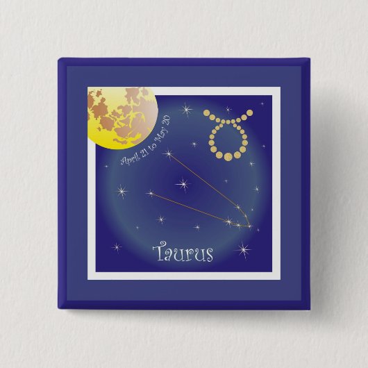 Taurus 21. April bis 20. Mai Button (Vorderseite)