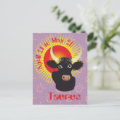 Taurus 21. April bis 20. Mai Postkarten (Stehend Vorderseite)