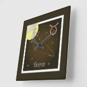 Taurus 21. April bis 20. Mai Quadratische Wanduhr (Winkel)