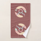 TAURUS, Abstract Design of the Zodiac Sign, Badhandtuch Set (Handtuch)
