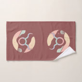 TAURUS, Abstract Design of the Zodiac Sign, Badhandtuch Set (Handtuch)