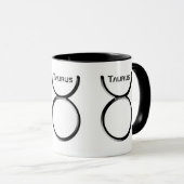 TAURUS, Abstract Design of the Zodiac Sign, Tasse (VorderseiteRechts)