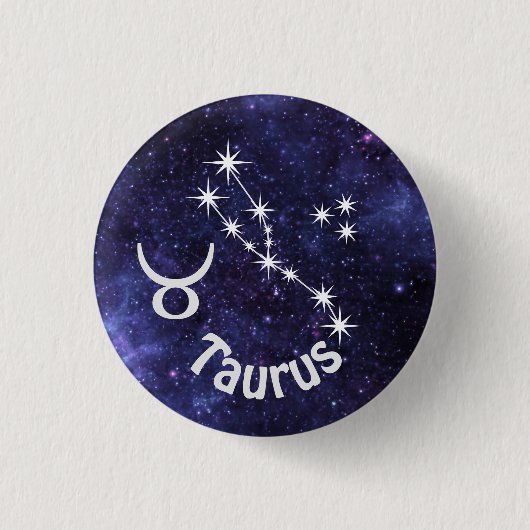 Taurus-Abzeichen, Zodiac-Horoskop-Abzeichen Button (Vorderseite)