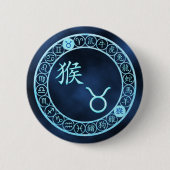 Taurus/Affe Button (Vorderseite)