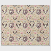 Taurus and Leo Liebe Wrapping Paper - Zodiac Theme Geschenkpapier (Flach)