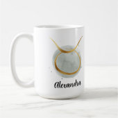 Taurus Anpassbare Wasserfarbe Zodiac Design Coffe Kaffeetasse (Links)