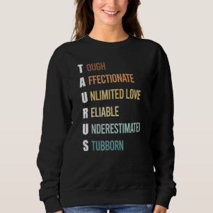 Taurus Apparel Zodiac Sign Fakten Horoskop Astrolo Sweatshirt