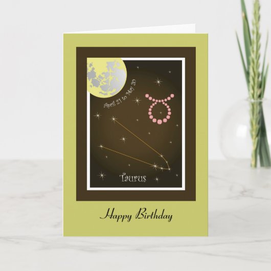 Taurus April 21 to May 20 Karte (Vorderseite)
