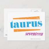 Taurus Aqua Postkarte (Vorne/Hinten)