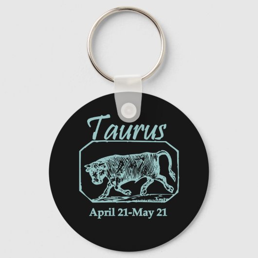 Taurus Aquamarin Schlüsselanhänger (Vorderseite)