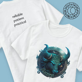Taurus Aquamarin und Black Watercolor Zodiac T - S T-Shirt