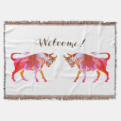 Taurus Aquarellzeichen Willkommen Decke (Vorderseite)