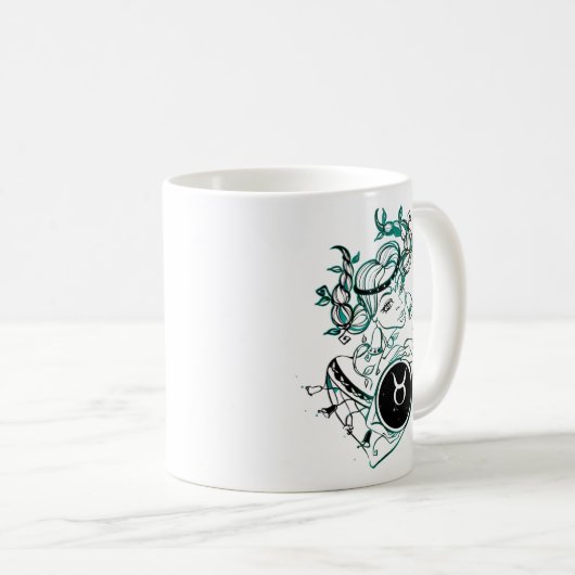 Taurus Art Deco Lady Kaffeetasse (VorderseiteRechts)