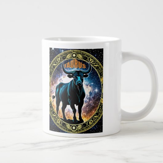 Taurus-Astrologie Jumbo-Tasse (Rechts)