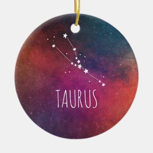 Taurus Astrologie Keramikornament (Vorne)
