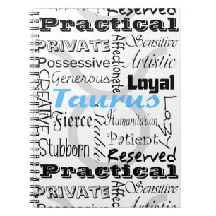 Taurus Astrologie Zodiac Horoscope Collage Notizblock