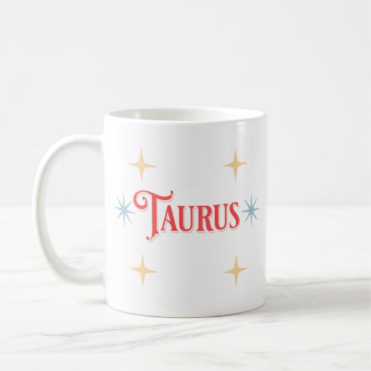 Taurus Astrologisches Zeichen Tasse (Links)