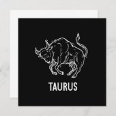 Taurus Astrology Birthday Gift Zodiac Signs Einladung (Vorne/Hinten)