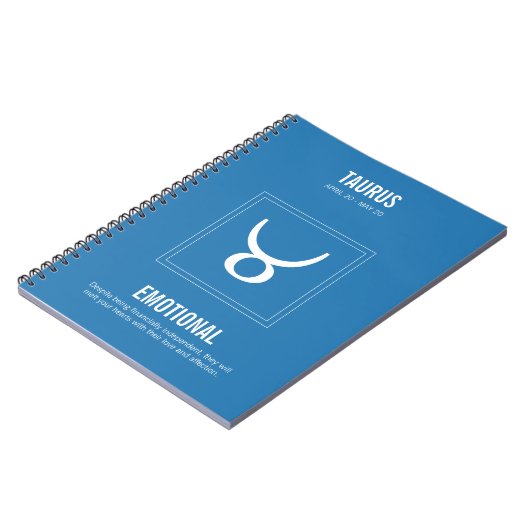 Taurus Astrology Sign Notizblock (Linke Seite)