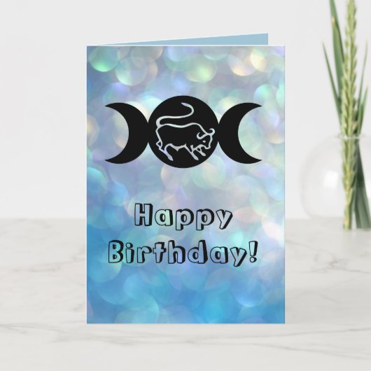 Taurus astrology sun sign zodiac birthday card karte (Vorderseite)