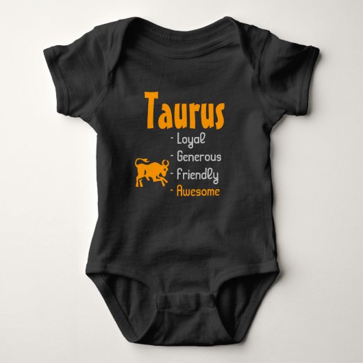 Taurus Baby Strampler (Vorderseite)