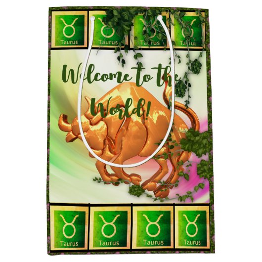 Taurus - Baby The Bull (20. April bis 20. Mai) Mittlere Geschenktüte (Vorderseite)