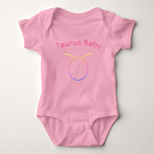 Taurus Baby Zodiac Baby Strampler (Vorderseite)