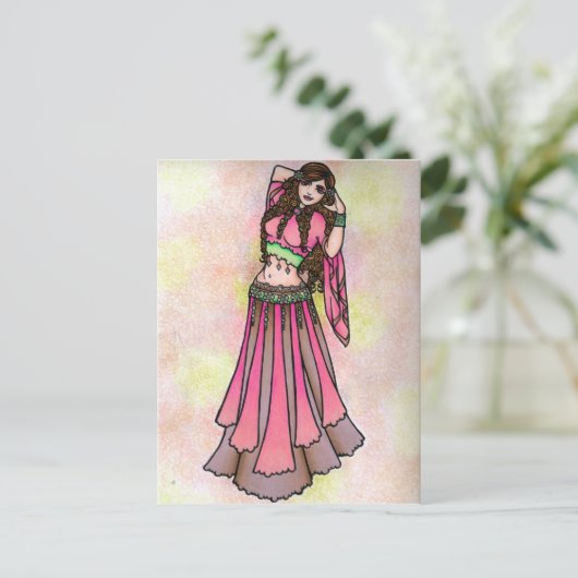 Taurus Belly Dancer Postcards Postkarte (Stehend Vorderseite)