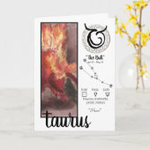 Taurus Birthday Card Karte (Gelbe Blume)