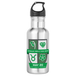 Taurus Birthday Crest™ for May 1-20 Edelstahlflasche