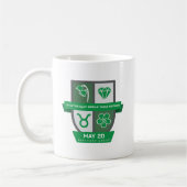 Taurus Birthday Crest™ for May 1-20 Mug Kaffeetasse (Links)