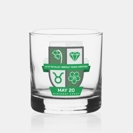 Taurus Birthday Crest™ for May 1-20 Whiskyglas (Vorderseite)