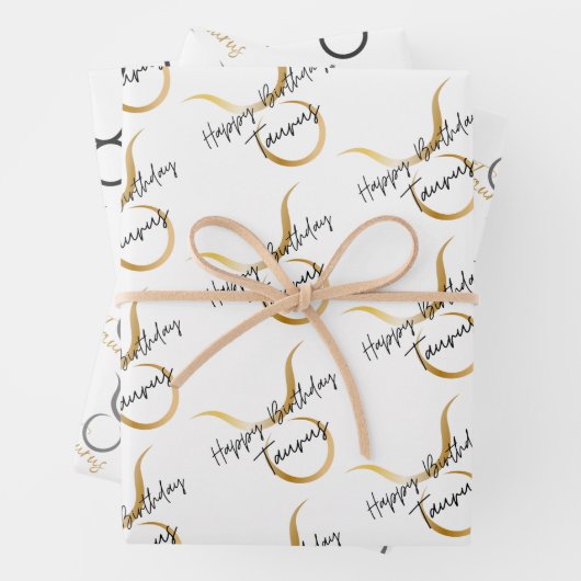 Taurus Birthday Geschenkpapier Set (Beispiel)