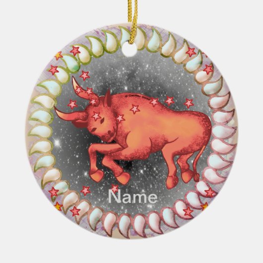 Taurus Birthday-Ornamente Keramik Ornament (Vorne)