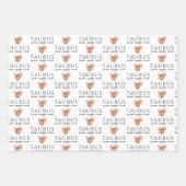 Taurus Birthday Wrapping Paper Sheets Geschenkpapier Set (Vorderseite 2)