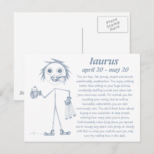 Taurus [ - BitchScope - ] Postcard Postkarte (Vorne/Hinten)