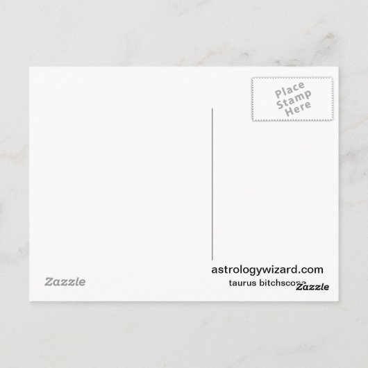 Taurus [ - BitchScope - ] Postcard Postkarte (Rückseite)