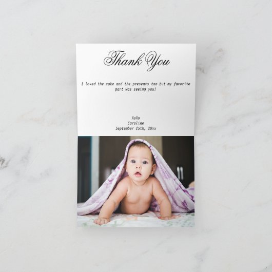 Taurus Blue Impressionist Malstil mit Gold Dankeskarte (Innenseite)