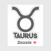 Taurus Bold Zodiac Sign Horoskop Benutzerdefiniert Aufkleber (Blatt)