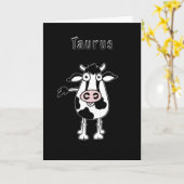 Taurus Bull Birthday Card Karte (Gelbe Blume)