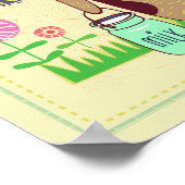 Taurus Bull Cat Zodiac Kinderzimmer Print Poster (Ecke)