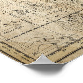 Taurus Bull Constellation Star Map May Poster (Ecke)