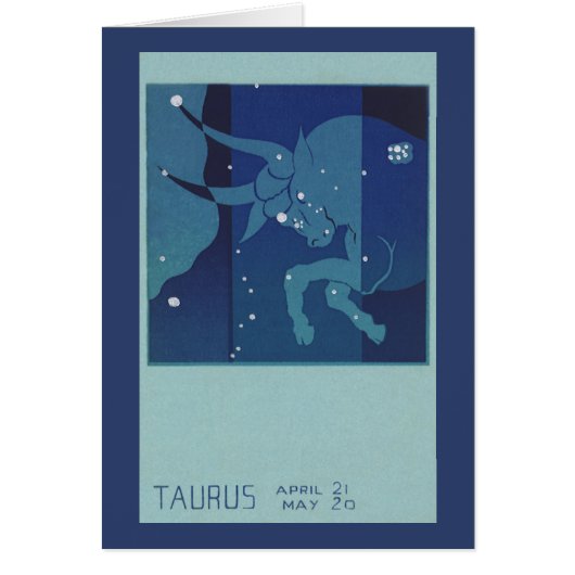 Taurus Bull Constellation Vintag Zodiac Astrologie (Vorne)