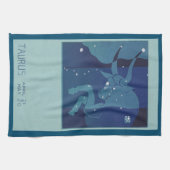 Taurus Bull Constellation Vintag Zodiac Astrologie Geschirrtuch (Horizontal)