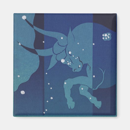 Taurus Bull Constellation Vintag Zodiac Astrologie Magnet (Vorne)