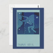 Taurus Bull Constellation Vintag Zodiac Astrologie Postkarte (Vorne/Hinten)
