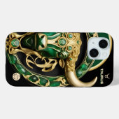 Taurus Bull, Emerald und Gold Personalisiert Case-Mate iPhone Hülle (Rückseite (Horizontal))