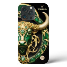 Taurus Bull, Emerald und Gold Personalisiert
