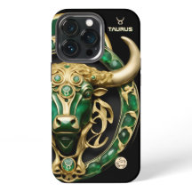 Taurus Bull, Emerald und Gold Personalisiert